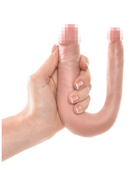 U-Shaped Small Double Trouble Фаллоимитатор реалистик двухголовый 