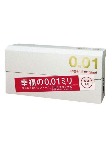Презервативы полиуретановые Sagami 0.01, 5 шт 