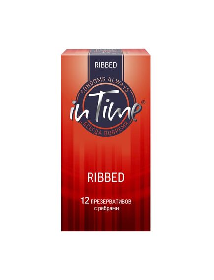 Презервативы c ребрами In Time Ribbed №12, 12 шт 
