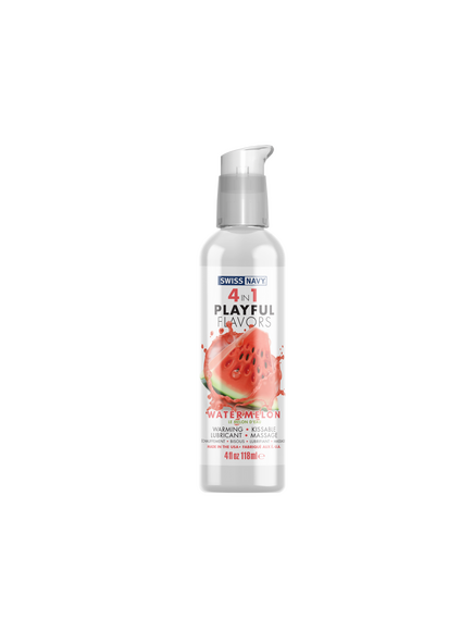 Массажный гель для тела Playful flavors 4 в 1, Арбуз, 118 мл 