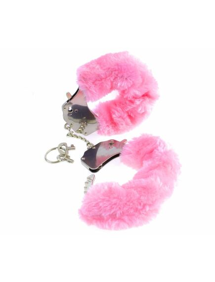 Меховые наручники-металл розовые Fetish Fantasy Series Original Furry Cuffs Pink 