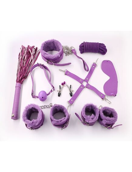 БДСМ набор 10 предметов фиолетовый 