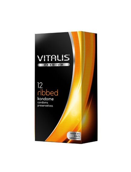 Презервативы ребристые Vitalis Ribbed, 12 шт 