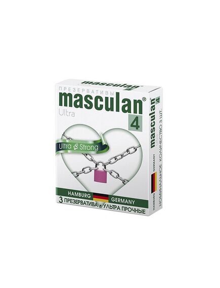Презервативы сверхпрочные "Masculan 4 Ultra", 3 шт 