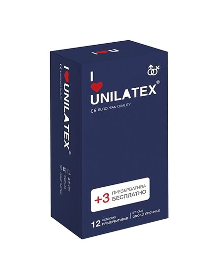 Презервативы супер прочные Unilatex "Extra Strong", 12 шт 
