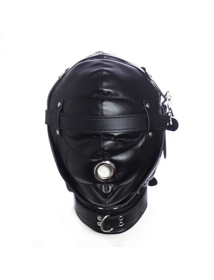 Шлем с отверстием для рта и плотным вклдаками для ушей 