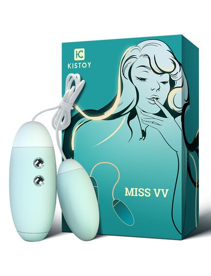 Вакуумно волновой стимулятор клитора с виброяйцом KisToy "Miss VV" 