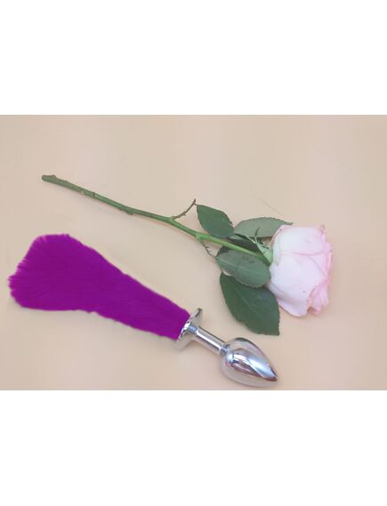 Анальный хвостик "Лисий" Фиолетового цвета, 2.7см 