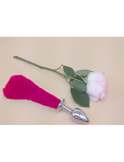 Анальный хвостик "Лисий" Розового цвета, 2.7см 