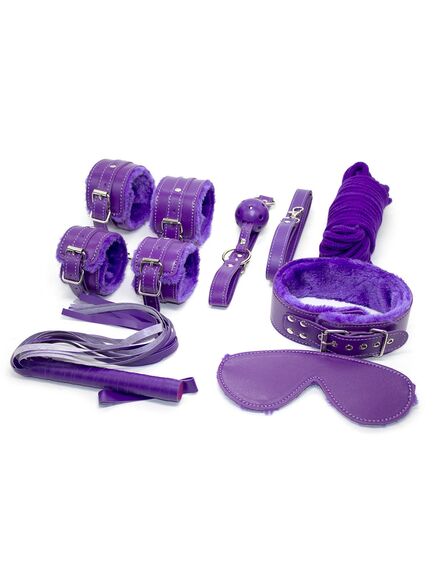 Набор BDSM, 7 предметов, фиолетовый Happy Ass 
