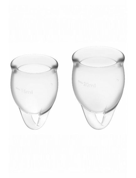 Набор менструальных чаш Satisfyer Feel confident Menstrual Cup (Transparent) 