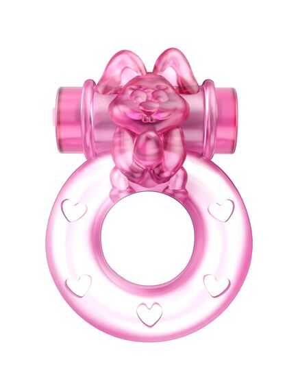 Розовое эрекционное кольцо с вибрацией Ring 