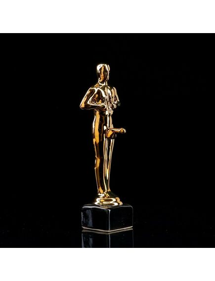 Статуэтка "Оскар-самец", покрытие булат, 25 см 