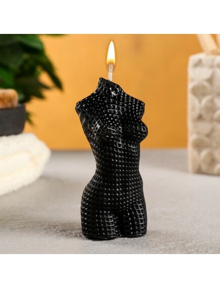 Фигурная свеча "Торс женский" черный, 55гр 
