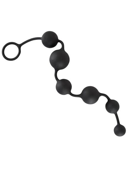 Анальная цепочка "Black Velvets Anal Beads" - 40 см 