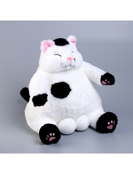 Мягкая игрушка «Кот», с чёрными лапками, 35 см, цвет белый 