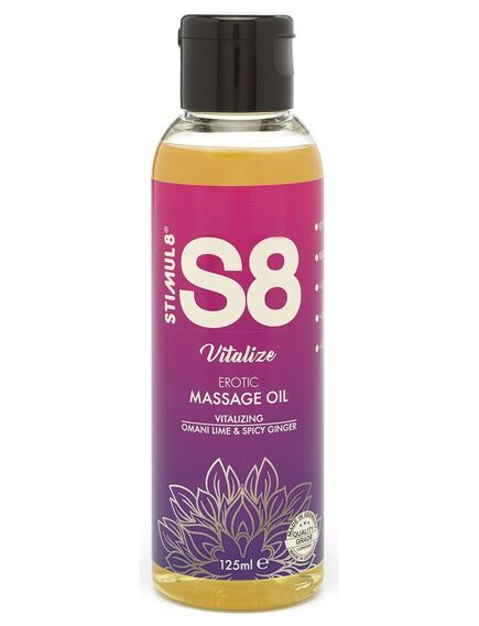 Массажное масло S8 Massage Oil Vitalize c ароматом лайма и имбиря - 125 мл 