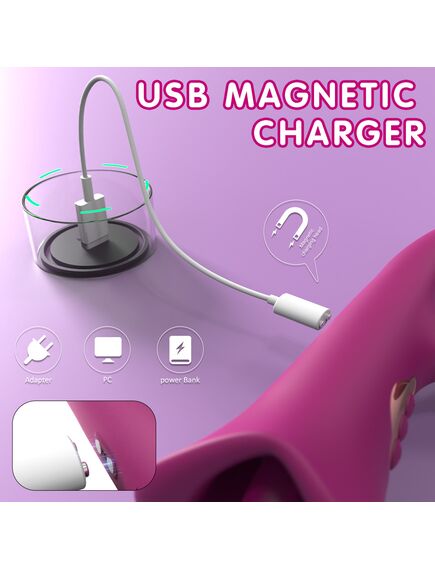 Вибратор "Tease park" для стимуляции точки "G" и клитора с имитацией кунилингуса , изображение 3