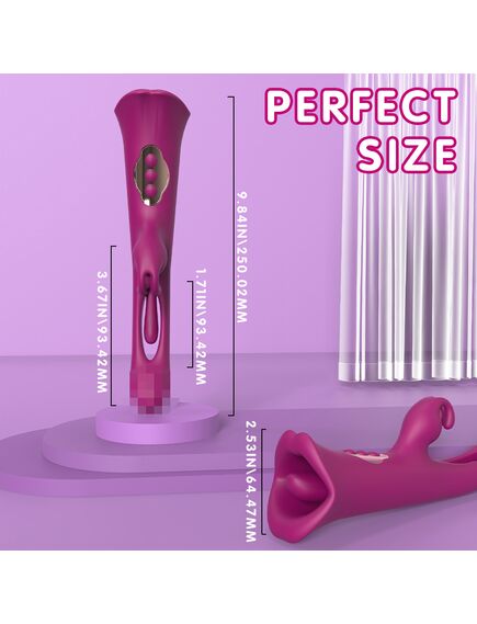 Вибратор "Tease park" для стимуляции точки "G" и клитора с имитацией кунилингуса , изображение 5