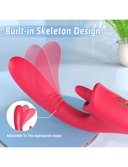 Вибратор с функцией возвратно-поступательными движениями и имитацией кунилингуса "Condice" , изображение 3