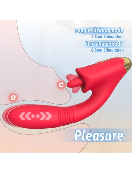 Вибратор с функцией возвратно-поступательными движениями и имитацией кунилингуса "Condice" , изображение 4