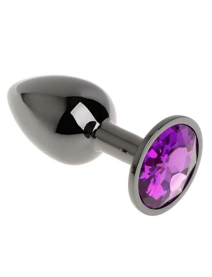 Анальная пробка с фиолетовым кристаллом, S 