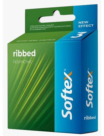 Презервативы Софтекс/Softex Ribbed, презерватив, ребристые с ароматом лимона 