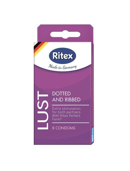Презервативы рифленые с пупырышками Ritex Lust № 3, 8 шт 