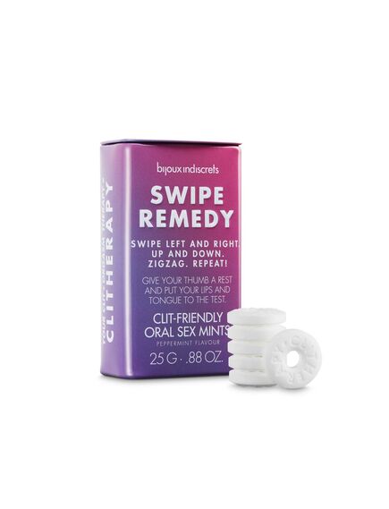 Bijoux Мятные конфетки, пластинки со вкусом ментола Swipe Remedy - Clitherapy Oral Sex Mint. 25г 