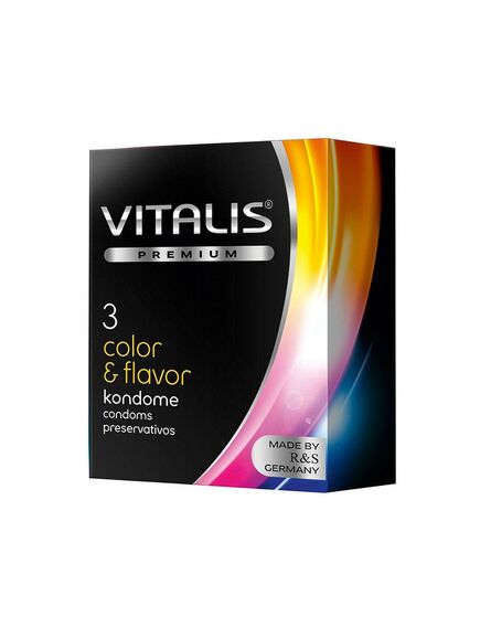 Презервативы цветные Vitalis "Color & flavor", 3 шт 
