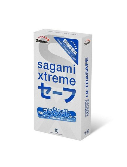 Презервативы с двойной смазкой Sagami Xtreme Ultrasafe, 10 шт 