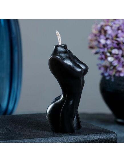 Фигурная свеча "Женское тело №1" черная, 9см 