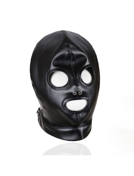 Шлем маска черный на шнуровке 