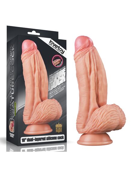 Фаллоимитатор гигант "Platinum Silicone Cock" 22 см Flesh 