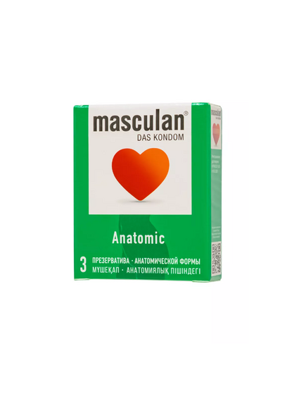 Презервативы masculan Anatomic №3, анатомической формы																			 