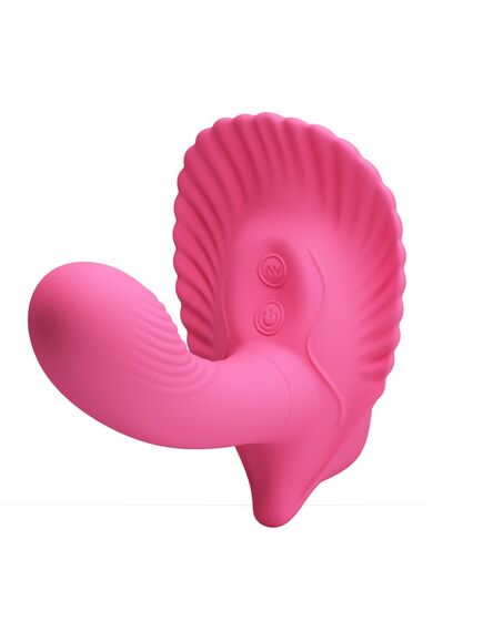 Вибро-бабочка с вагинальным стимулятором Fancy Clamshell 
