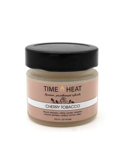 Свеча в банке "TIME HEAT" Вишнёвый табак, 100 мл 