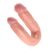 Двусторонний дилдо среднего размера телесный King Cock U-Shaped Medium Double Trouble Flesh , изображение 3