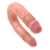 Двусторонний дилдо среднего размера телесный King Cock U-Shaped Medium Double Trouble Flesh , изображение 4