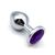Анальная пробка с фиолетовым кристаллом, M 