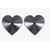 Металлические пэстисы в форме сердца, черные , изображение 2