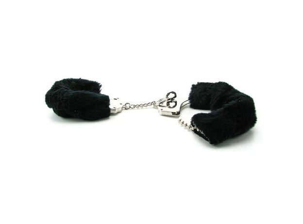 Меховые наручники-металл черные Fetish Fantasy Series Original Furry Cuffs Black , изображение 2